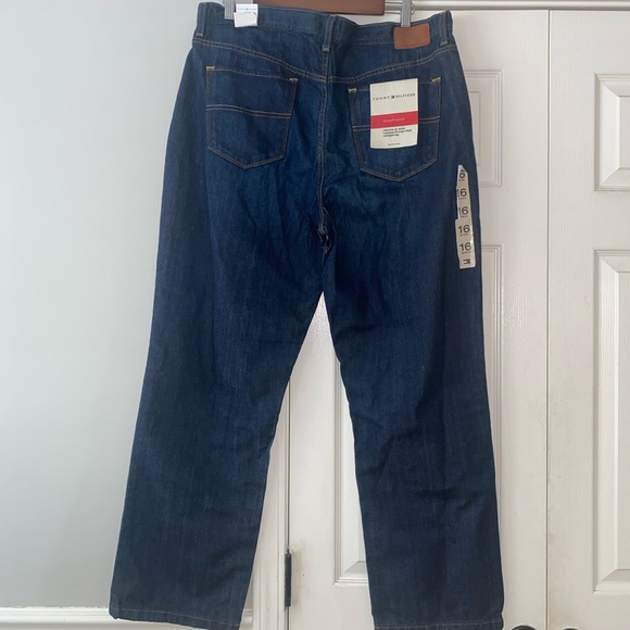 VINTAGE Y2K TOMMY HILFIGER JEANS SIZE 16A DARK WASH STRAIGHT LEG BOYFRIEND NWT - Picture 14 of 15